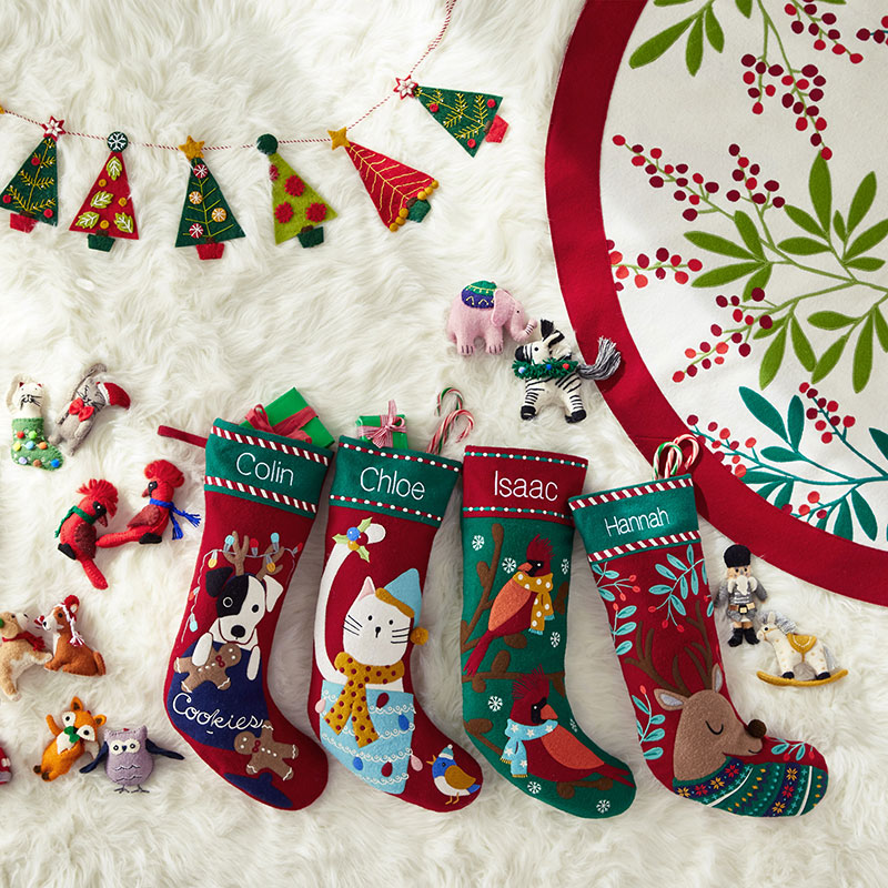 Holiday Felt Stocking - Reindeer