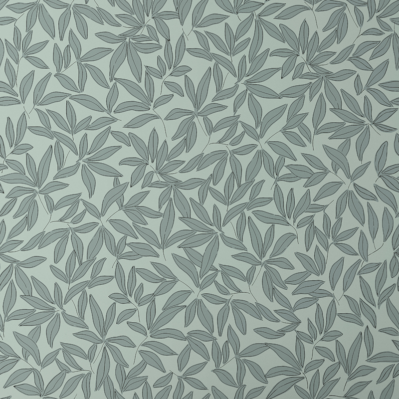 The Company Store Wallpaper Swatch In Scattered Leaf Green