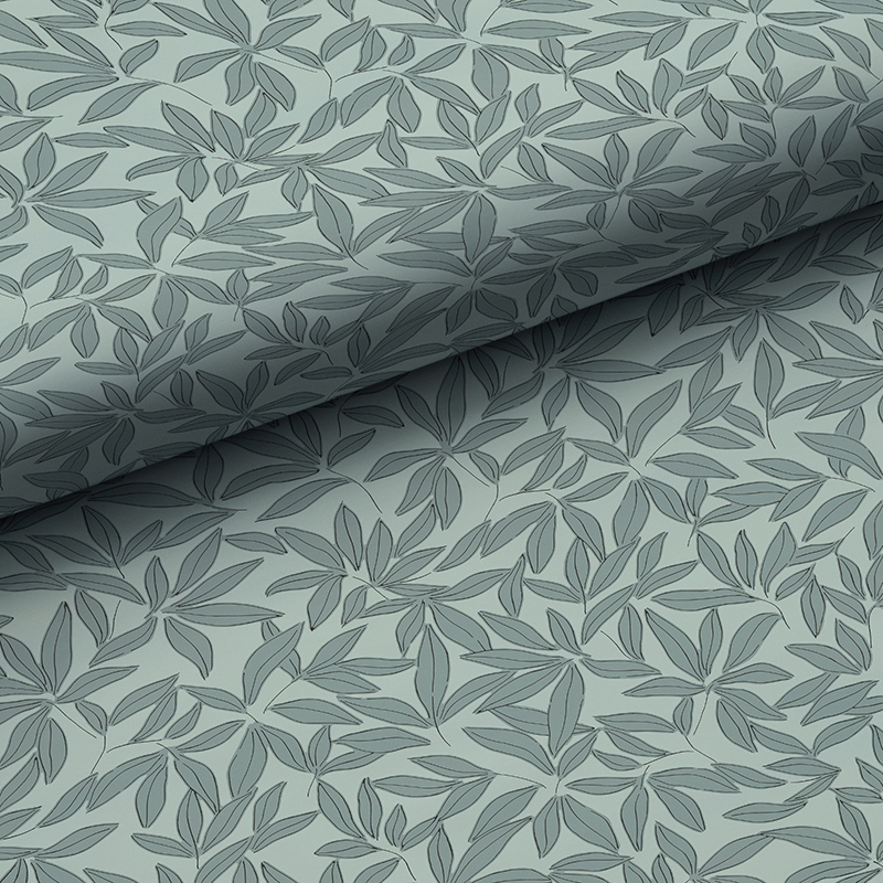 The Company Store Wallpaper Swatch In Scattered Leaf Green