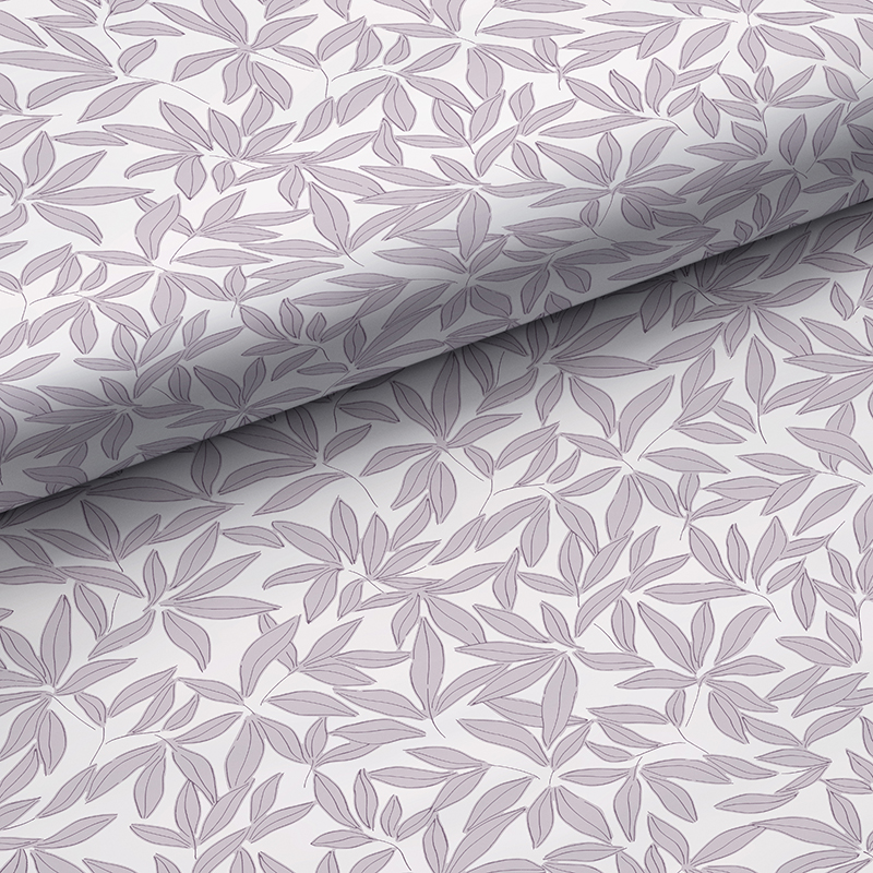 The Company Store Scattered Leaf Wallpaper In Purple
