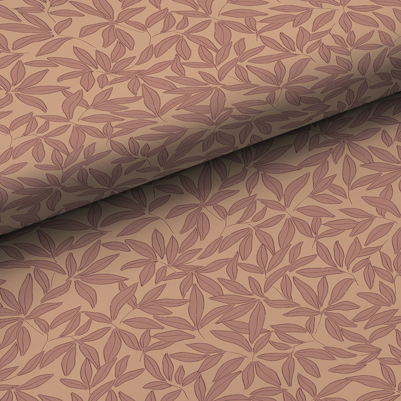The Company Store Scattered Leaf Wallpaper In Brown