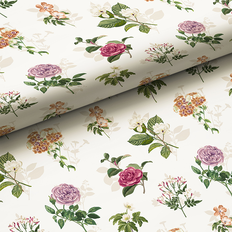 The Company Store Cameilla Floral Wallpaper In Ivory