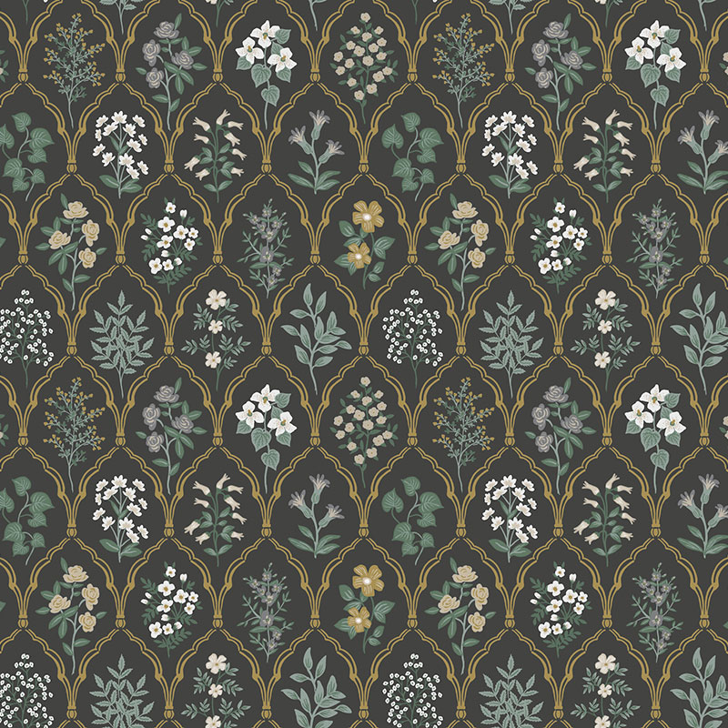 The Company Store Hawthorne Traditional Wallpaper In Black