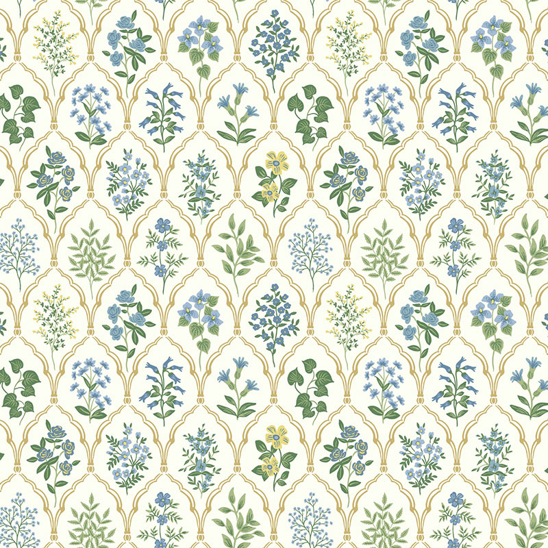 The Company Store Hawthorne Traditional Wallpaper In Blue/green