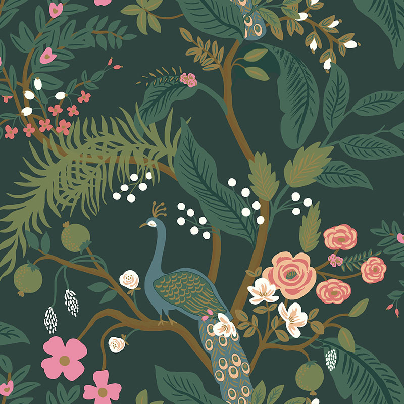 The Company Store Peacock Traditional Wallpaper In Green