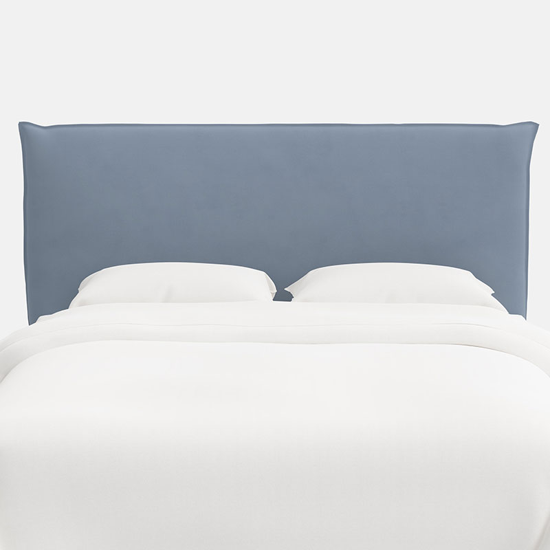 The Company Store Sutton Velvet Headboard In Blue