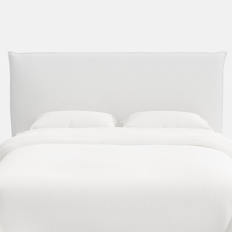 The Company Store Sutton Velvet Headboard In White
