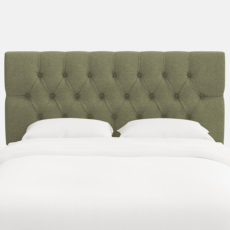 The Company Store Park Tufted Zuma Headboard In Green