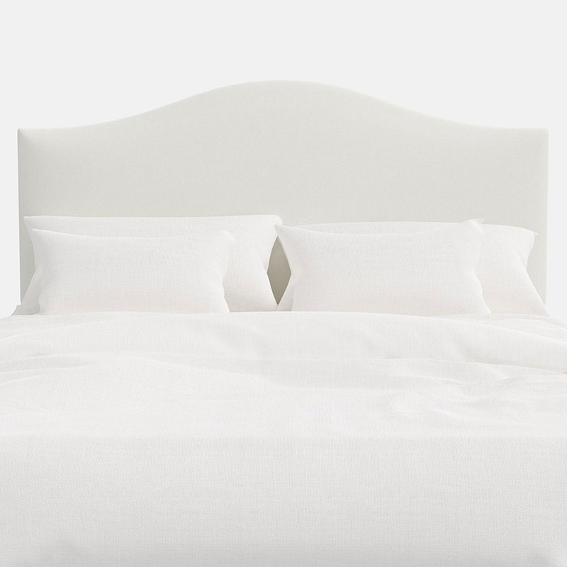The Company Store Saddle Zuma Headboard In White
