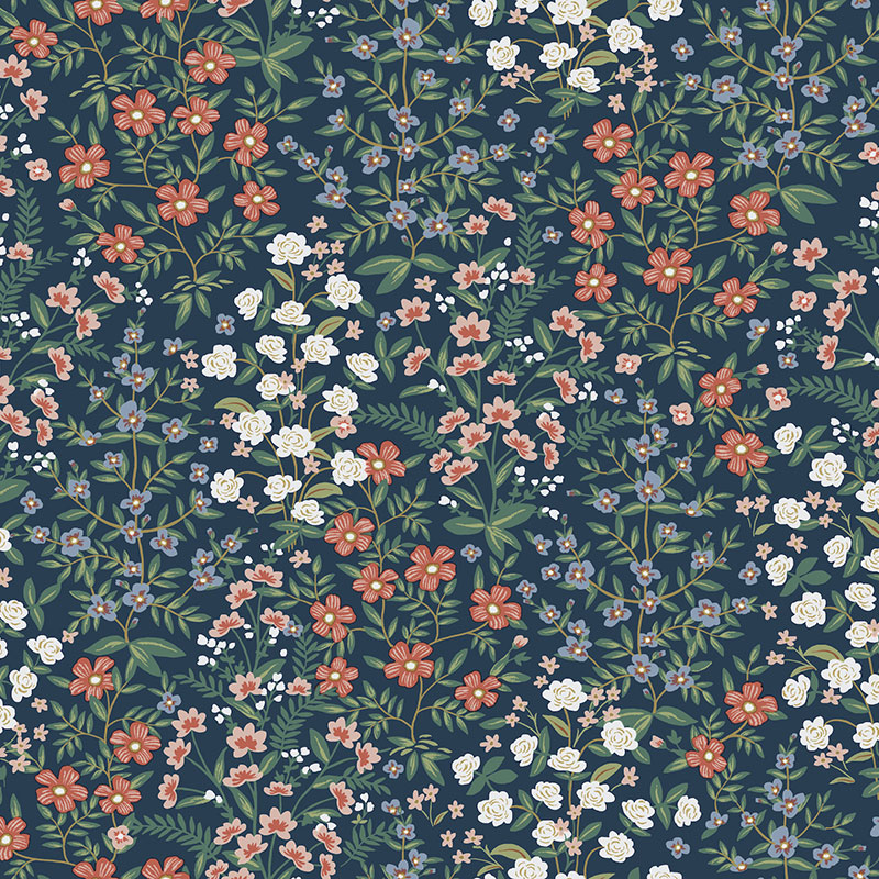 The Company Store Wildwood Garden Traditional Wallpaper In Blue/green/pink