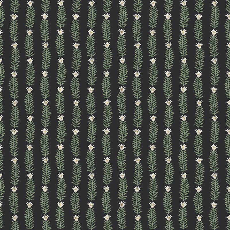 The Company Store Eden Traditional Wallpaper In Black/green