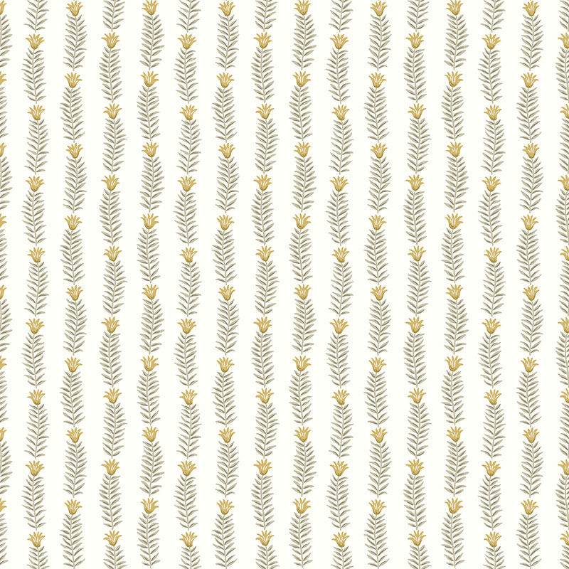 The Company Store Eden Traditional Wallpaper In Gray/white/yellow