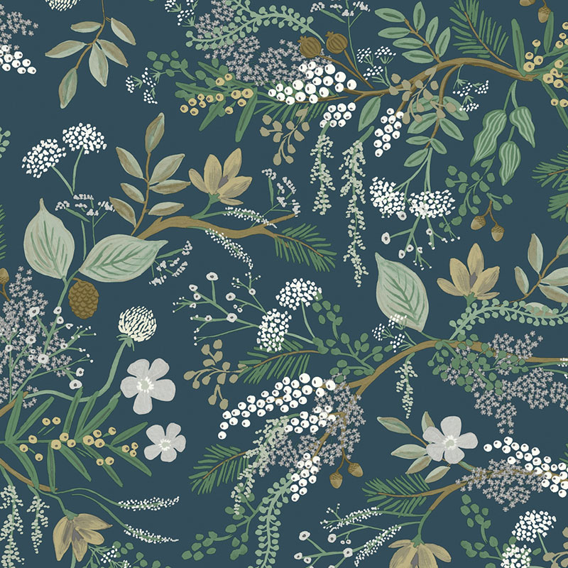 The Company Store Juniper Forest Traditional Wallpaper In Green/teal/turquoise Blue