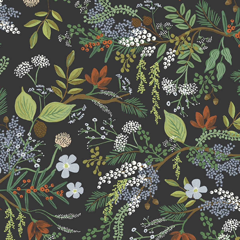 The Company Store Juniper Forest Traditional Wallpaper In Black