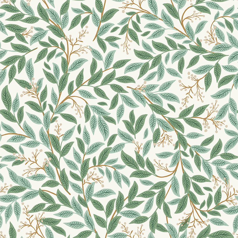 The Company Store Willowberry Traditional Wallpaper In Green/white
