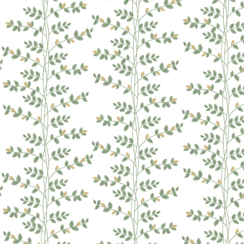The Company Store Climbing Vines Traditional Wallpaper In Green/white