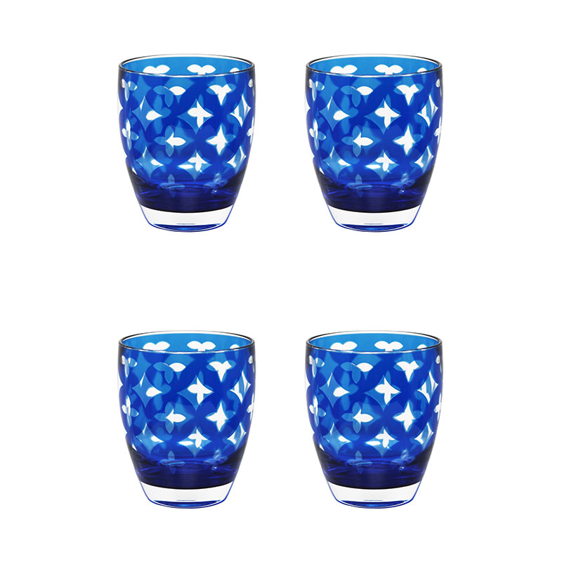 The Company Store Palazzioi Tumblers, Set Of 4 In Blue