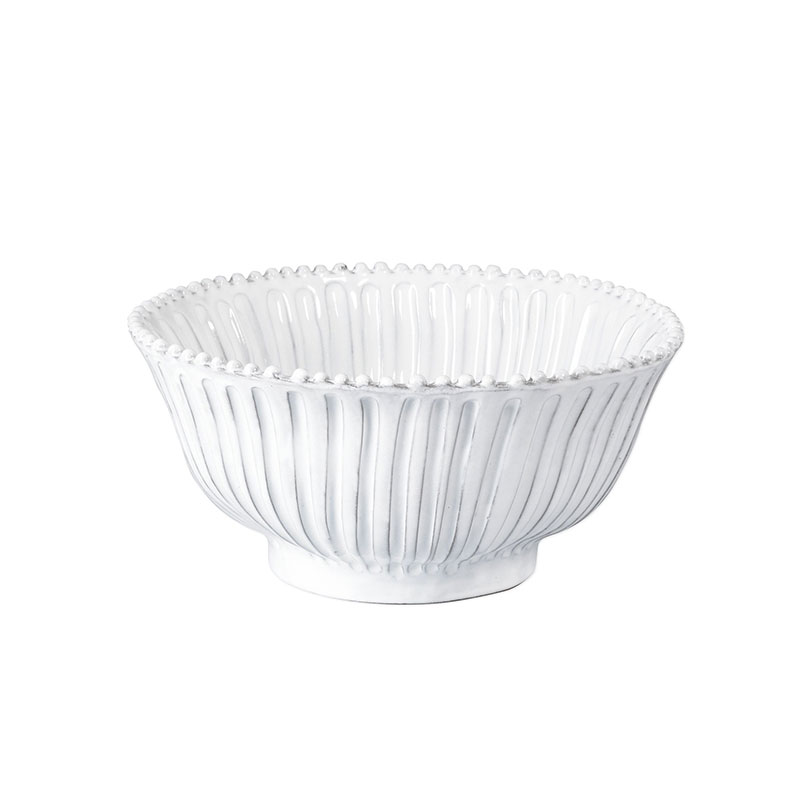 The Company Store Incanto Stripe Serving Bowls In White