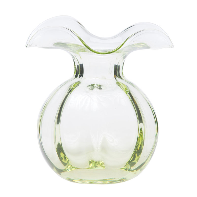The Company Store Hibiscus Glass Bud & Fluted Vases In Green