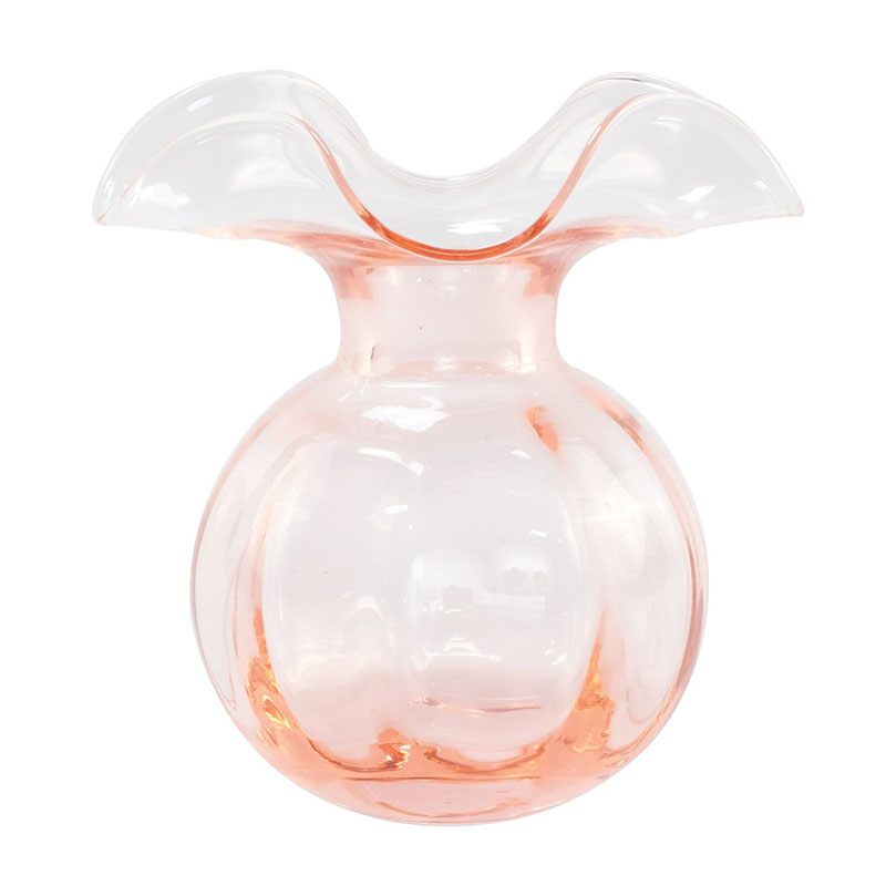 The Company Store Hibiscus Glass Bud & Fluted Vases In Pink