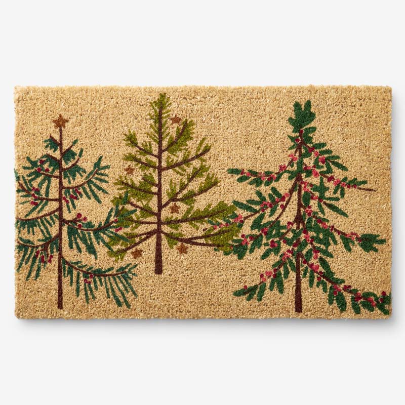 The Company Store Holiday Coir Door Mat In Multi