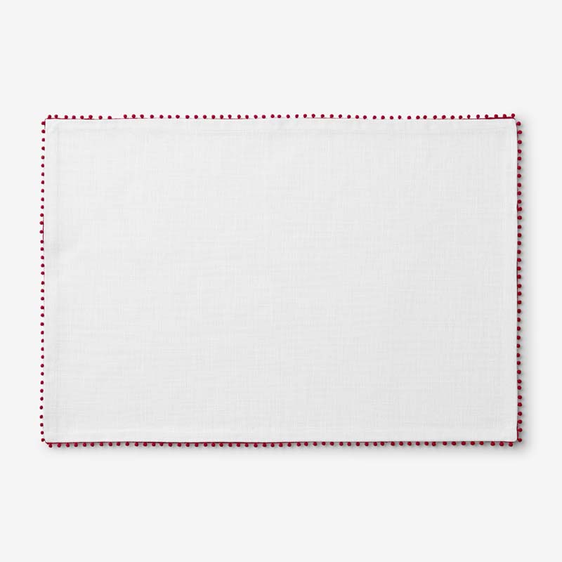 The Company Store Pom Fringe Placemats, Set Of 4 In Multi