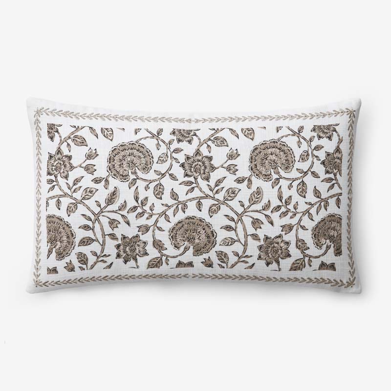 The Company Store Artisan Chic Decorative Lumbar Pillow Cover In Yellow