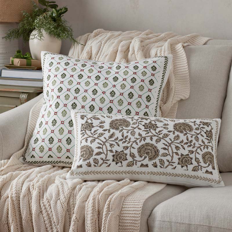 Artisan Chic Decorative Lumbar Pillow Cover(Gold)-TheCompanyStore|62497
