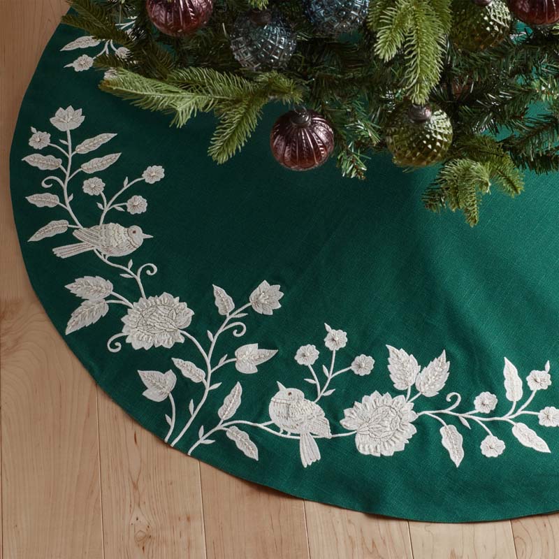 The Company Store Holiday Tree Skirt In Green