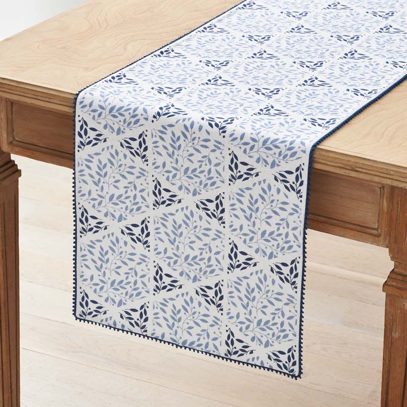 The Company Store Hanukkah Table Runner In Blue