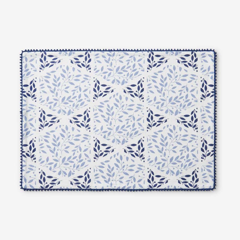 The Company Store Hanukkah Placemats, Set Of 4 In Blue
