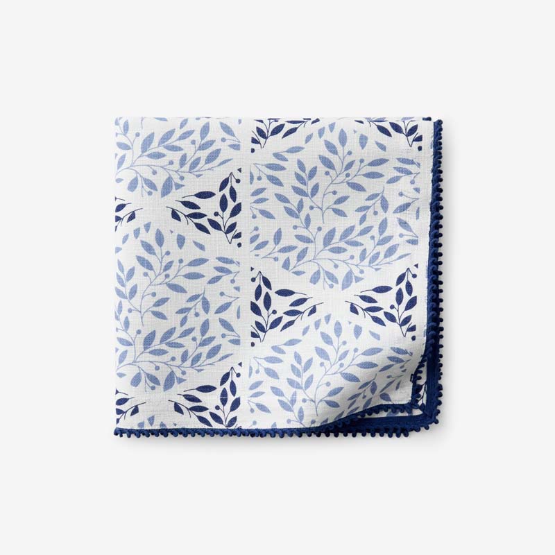 The Company Store Hanukkah Napkins, Set Of 4 In Blue