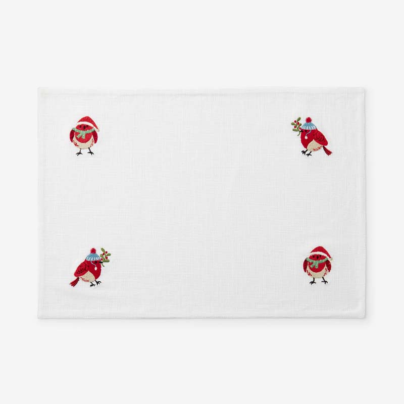 The Company Store Embroidered Novelty Placemats, Set Of 4 In Multi