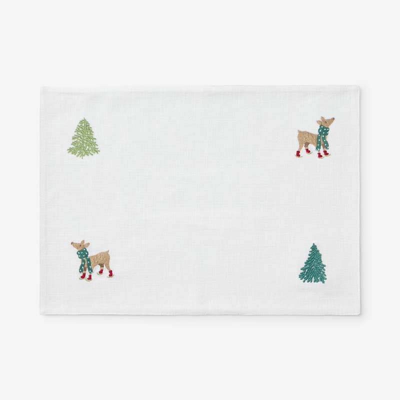 The Company Store Embroidered Novelty Placemats, Set Of 4 In Multi