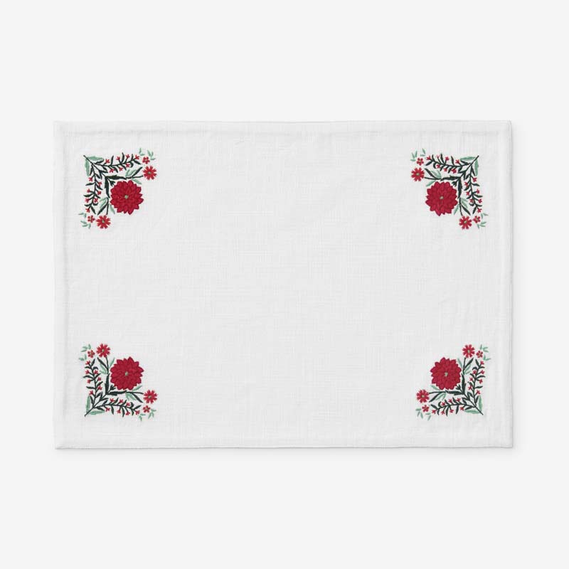 The Company Store Embroidered Novelty Placemats, Set Of 4 In Multi