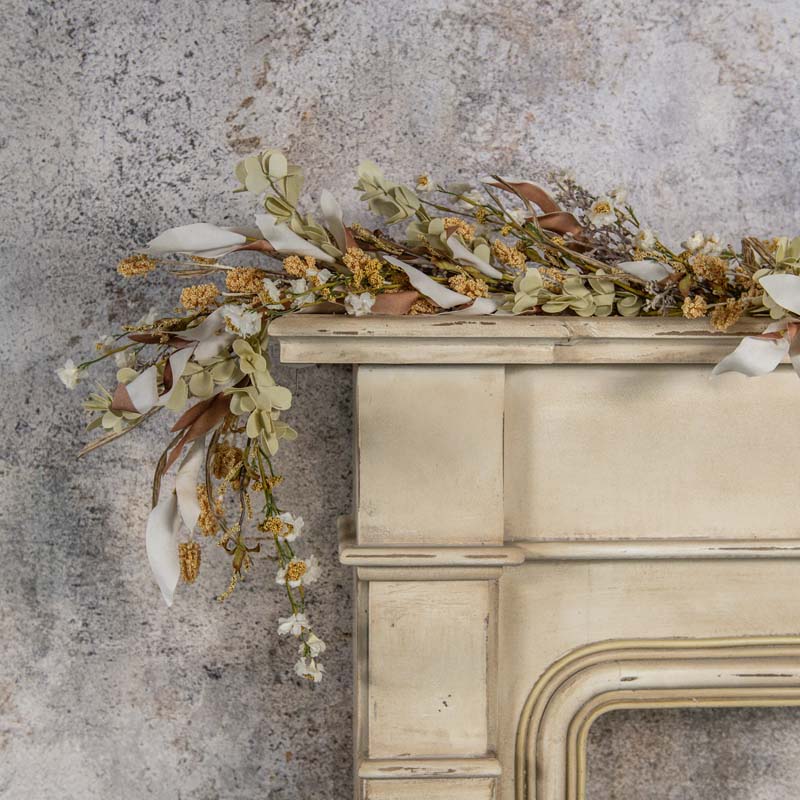 Wildflower Harvest Garland - Ivory,Ivory
