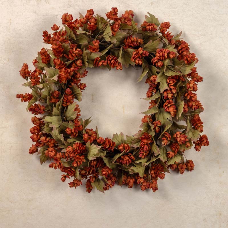 The Company Store Autumn Botanicals Wreath In Brown