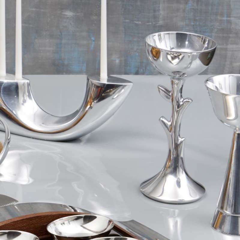 The Company Store Tree Of Life Kiddish Cup In Silver