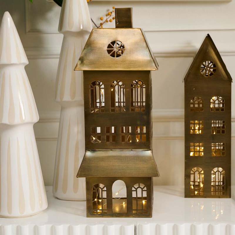 The Company Store Brass Village Houses, Large In Yellow