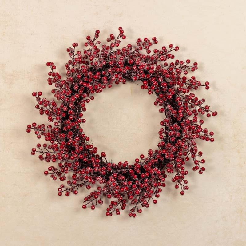 The Company Store Iced Red Berry Wreath |