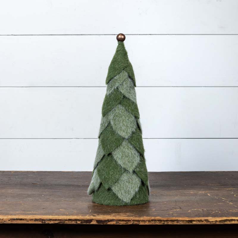 The Company Store Layered Felt Trees, Large In Green