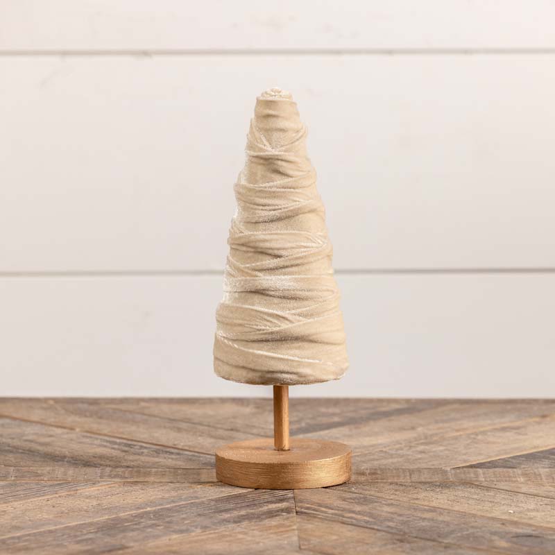 The Company Store Luxe Velvet Ribbon Trees, Medium In Neutral