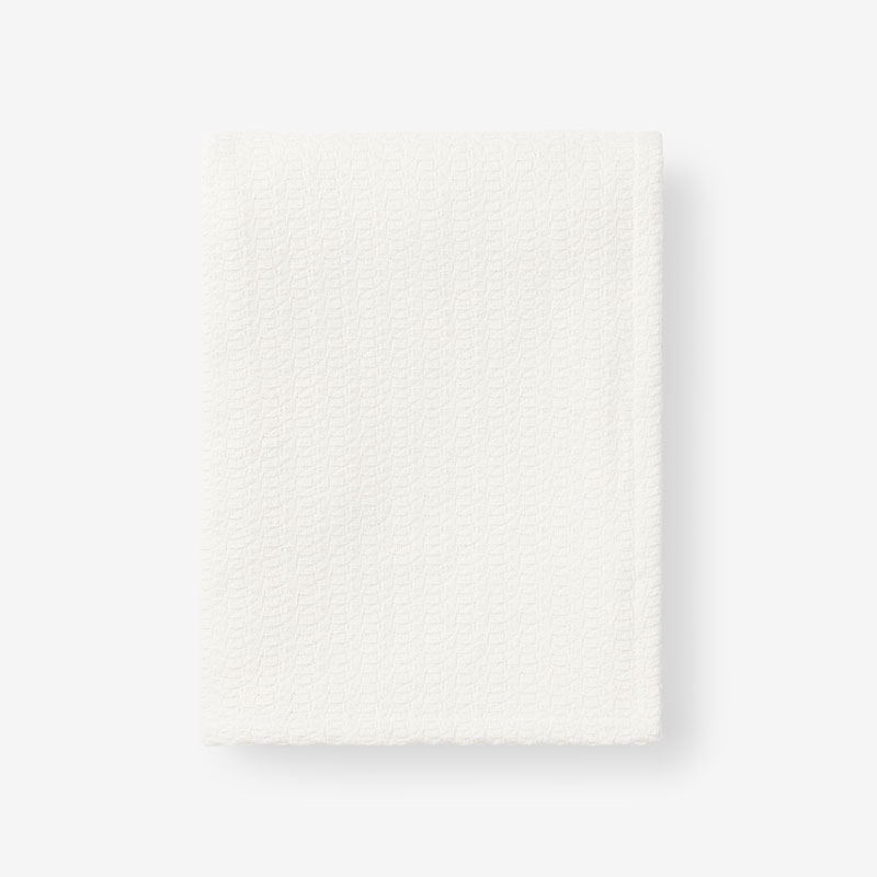The Company Store Organic Cotton Throw Blanket In Ivory