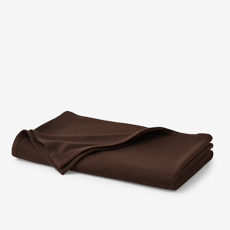 The Company Store Luxe Lambswool Blanket In Brown