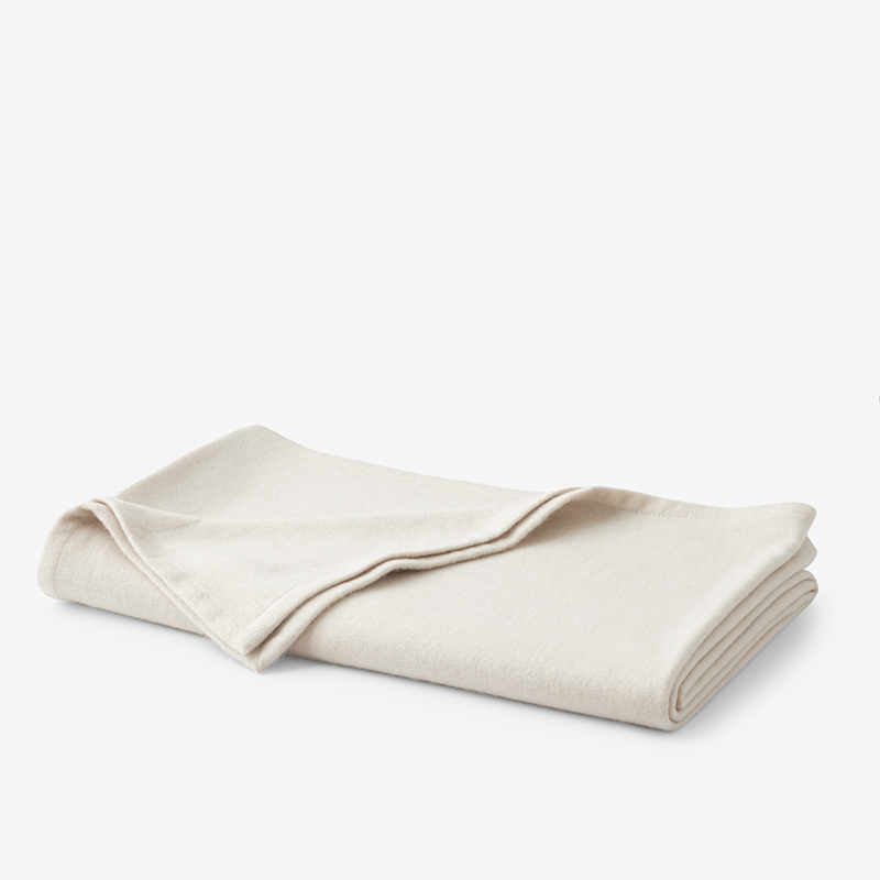 The Company Store Luxe Lambswool Blanket In Ivory