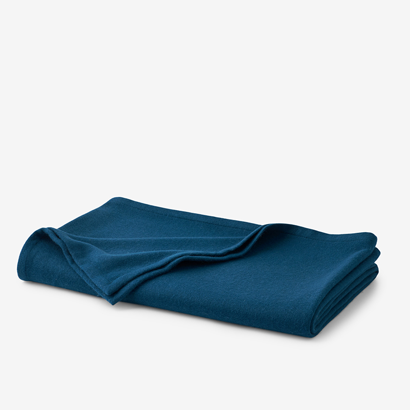 The Company Store Luxe Lambswool Blanket In Teal/turquoise Blue