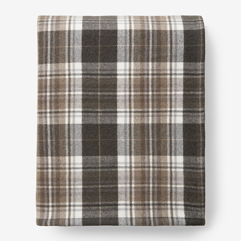 Lambswool Yarn-Dyed Plaid Blanket