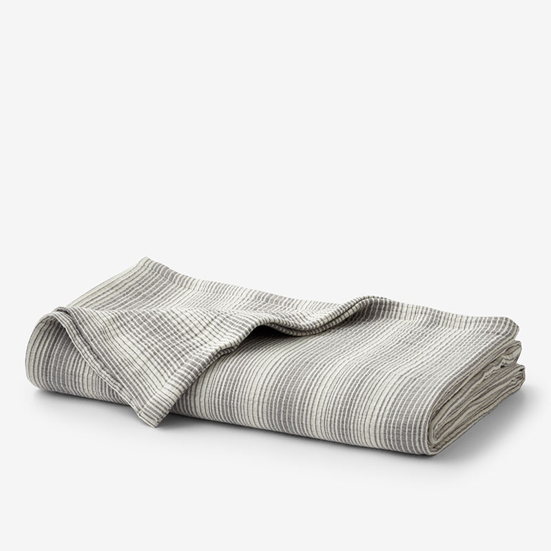 The Company Store Emmeline Gauze Blanket In Gray