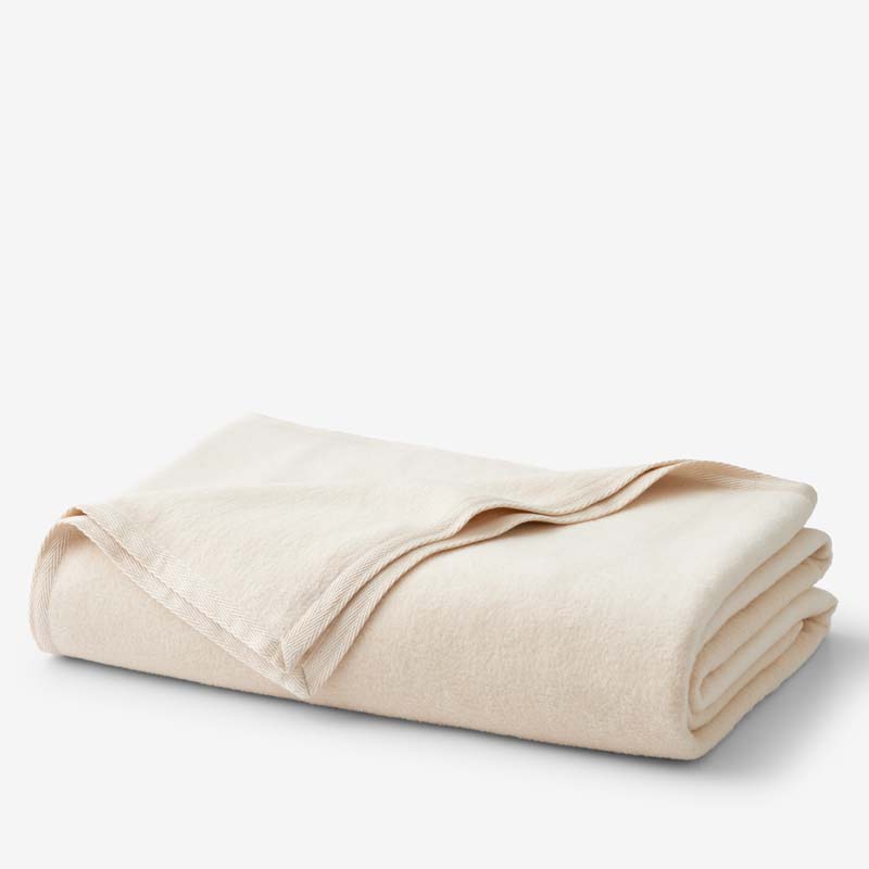 The Company Store Acrylic Fleece Blanket In White