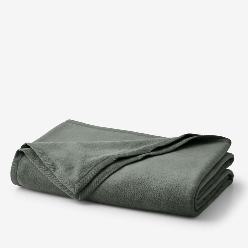 The Company Store Acrylic Fleece Blanket In Green